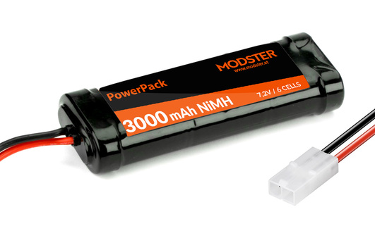 MODSTER Racingpack 3000mAh NiMH 6 Zellen 7 2V mit Tamiya Anschluß