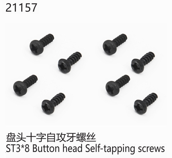 Yikong Button Head Self-Tapping Screw ST3x8mm