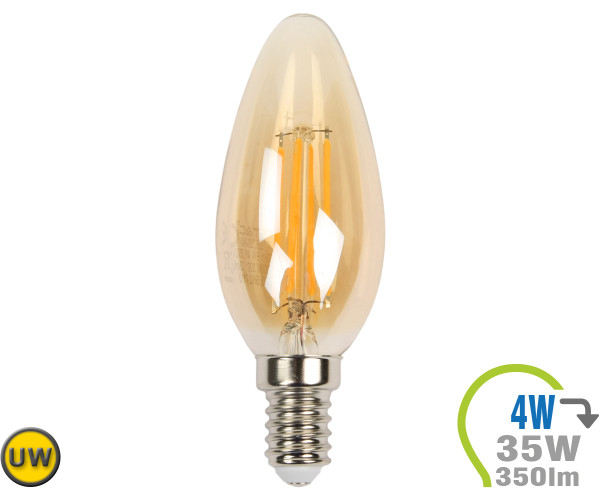 V-TAC E14 LED Kerze 4W Filament Ultra-Warmweiß