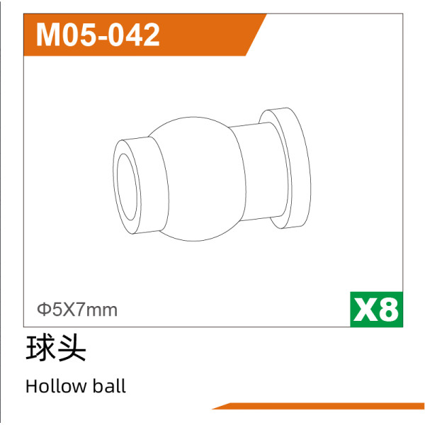UDI R/C Ø5*7Hollow ball(8pcs) UD1610PRO & UD1610S & UD1611 & UD1611P
