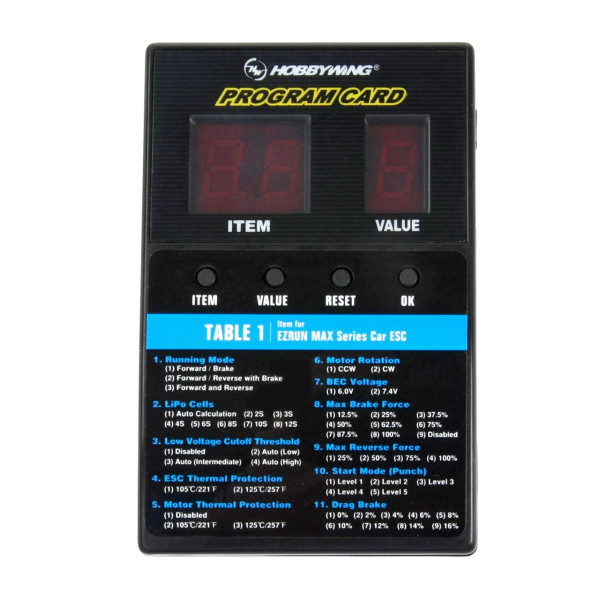 Hobbywing LED Programm Box Xerun, FlyFun, Ezrun, Seaking, Platinum