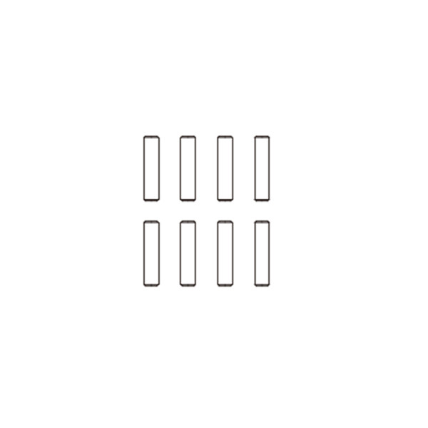 Sechseckiger Eisenschaft (8 Stück)