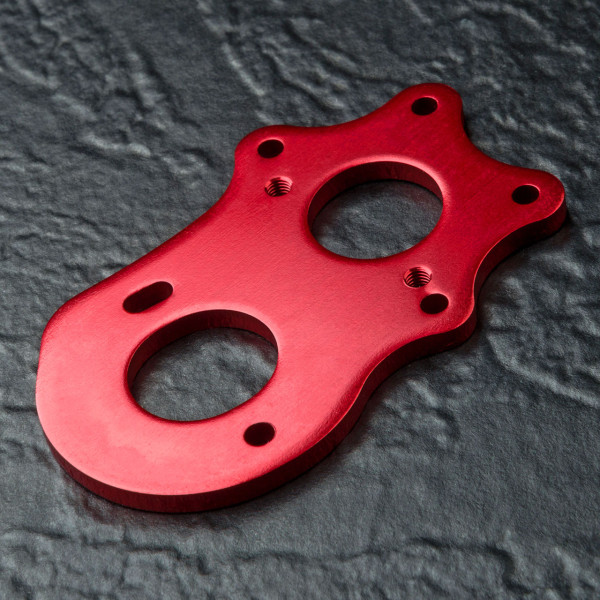 MST-Racing RMX Alum. spur gearbox motor mount (red)