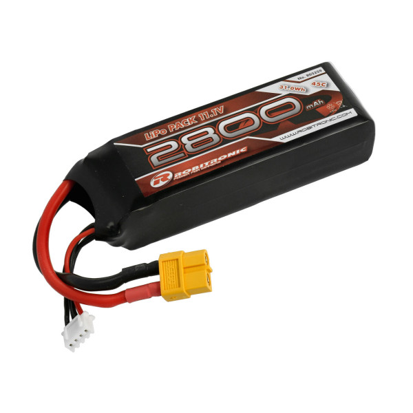 Robitronic LiPo Akku 2800mAh 3S 45C XT60 (25x34x105)