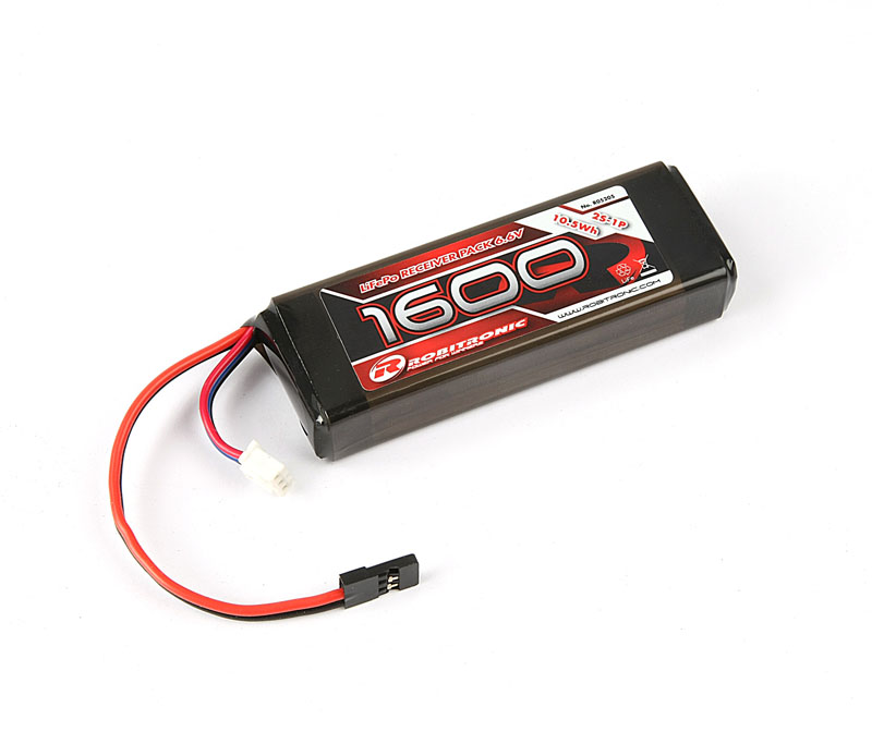 Voltz Batteria Piana 6V 1600mAh Ni-MH Per Ricevitori RC - Connettore JR