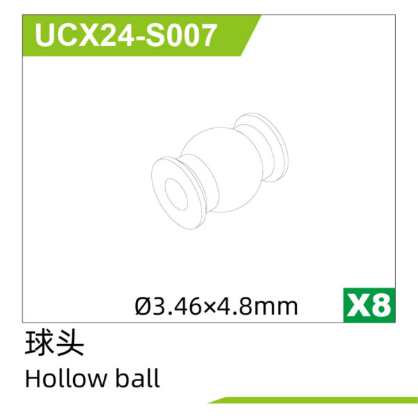 UDI R/C °3.5*4.8Hollow ball screw(8pcs) UCX2401 & UCX2402