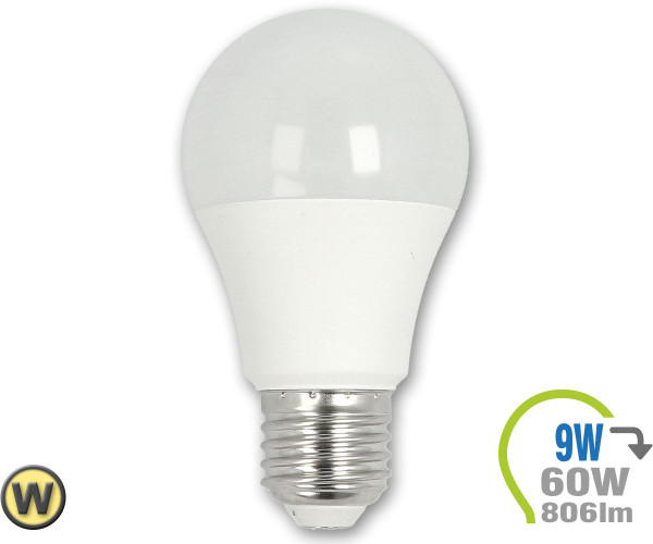 V-TAC E27 LED Lampe 9W Warmweiß 3000K 806lm (80W)