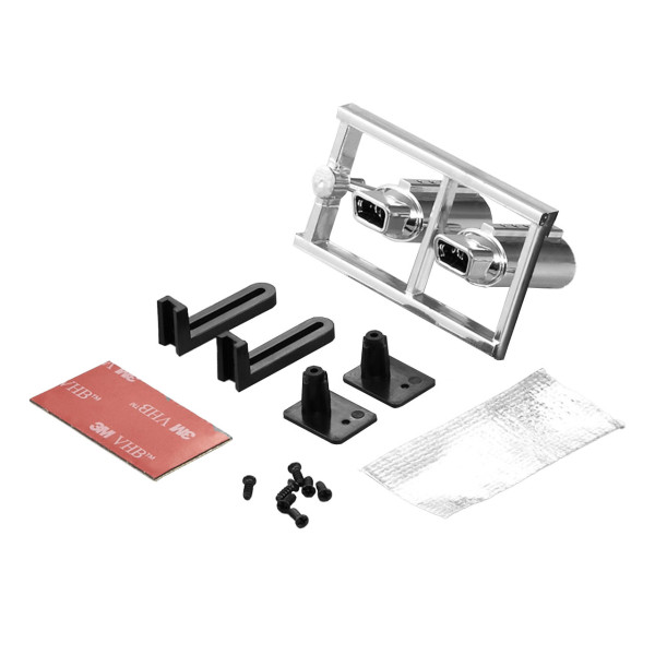 Killerbody Auspuff Set Eckig Chrome für LED Einbau