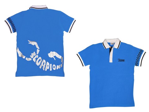 Scorpion Polo Shirt (Blue-XXXL)