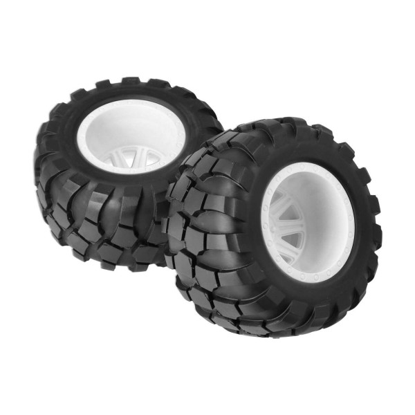 CEN-Racing Wheel & Tire Glued (White)