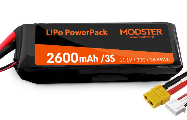 LiPo Akku 3S 11,1V 2600 mAh 30C (XT60) PowerPack