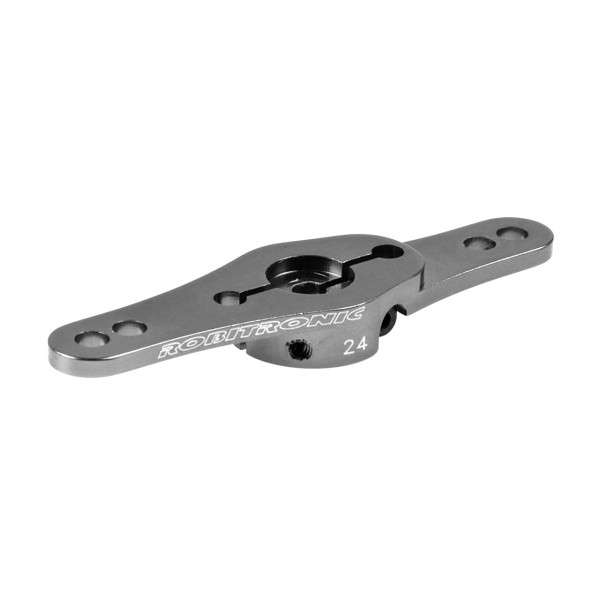 Robitronic Servo Arm Alu 24Z Grau Doppelarm (2 Ebenen)