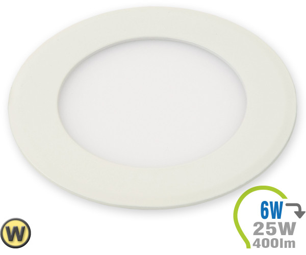V-TAC 6W Premium Panel Light Round Warm White
