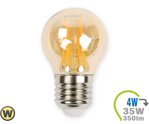 V-TAC E27 LED Lampe 4W Filament G45 Ultra-Warmweiß
