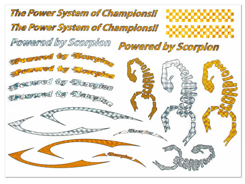 Scorpion Water Slide Decal 002 (A4 Size)