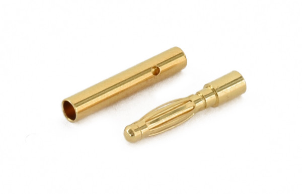 Modster Gold contact plug 2mm 1 pair