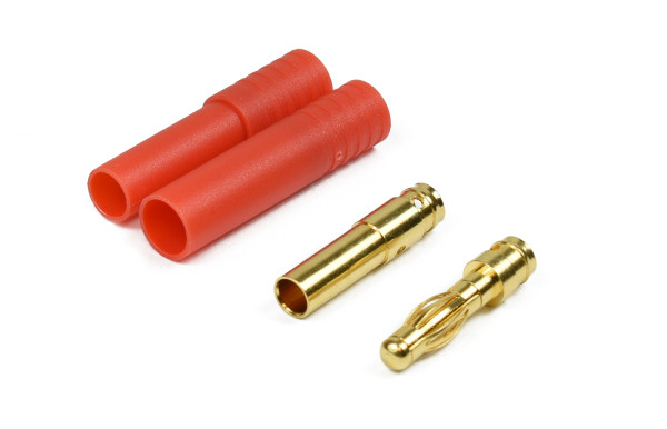 Modster Plug connection 4 mm gold contact incl. sleeve