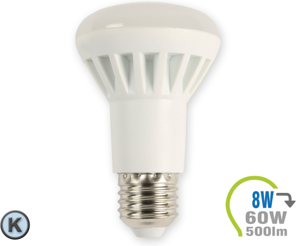 V-TAC LED Bulb - 8W E27 R63 Cool White