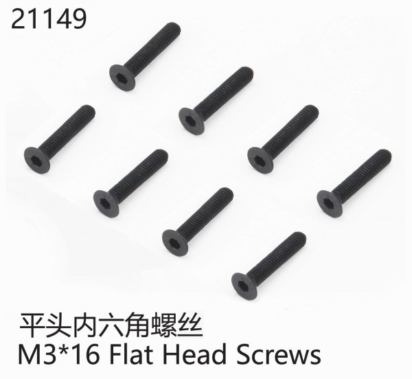 Flachkopf-Sechskantschraube M3*16