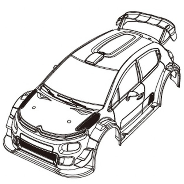 MJX body shell assembly (with light set)