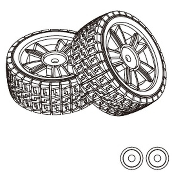 14301 Gummireifen (2 Stück)