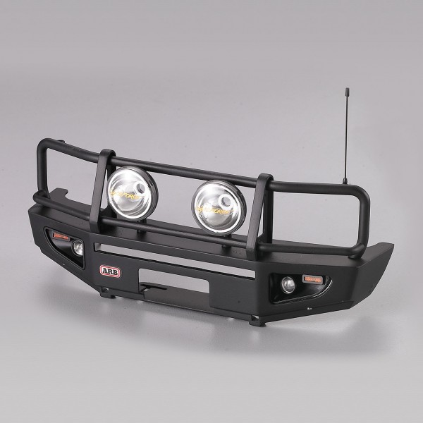 Killerbody KB48689 Rammschutz mit LED Scheinwerfer Alu schwarz für 1/10 Truck 