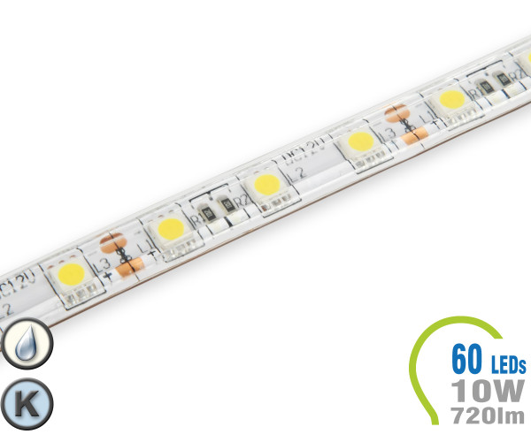V-TAC LED Strip 720 lm/m - 60 LEDs Cool White IP65