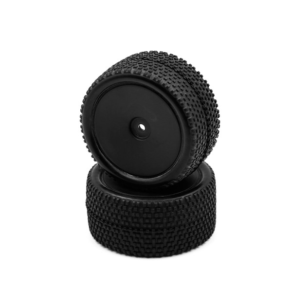 LC Racing Reifen/Felgen All Terrain Buggy hinten montiert 12mm schwarz