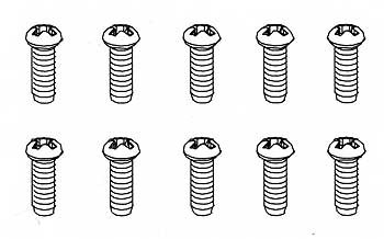 Robitronic 3x10mm Rundkopfschraube für Plastik (10 Stk)