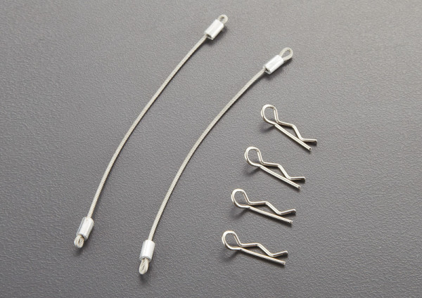 Killerbody Karosserieklammern mit 120mm Metalseil (4 Stk)