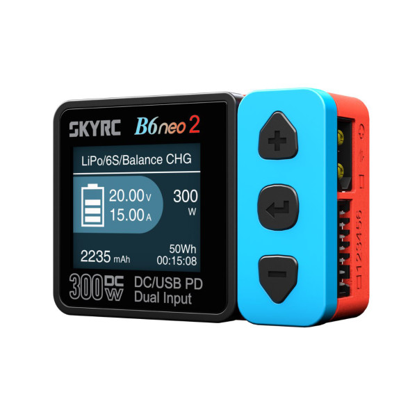 SkyRC B6neo 2 DC Ladegerät blau/rot LiPo 1-6S 15A 300W
