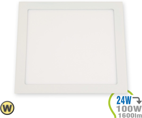 V-TAC LED Paneel Einbauleuchte Premium Serie 24W Eckig Warmweiß