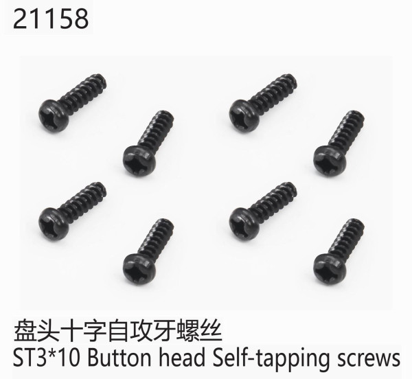 Button Head Taping Screw ST3*10