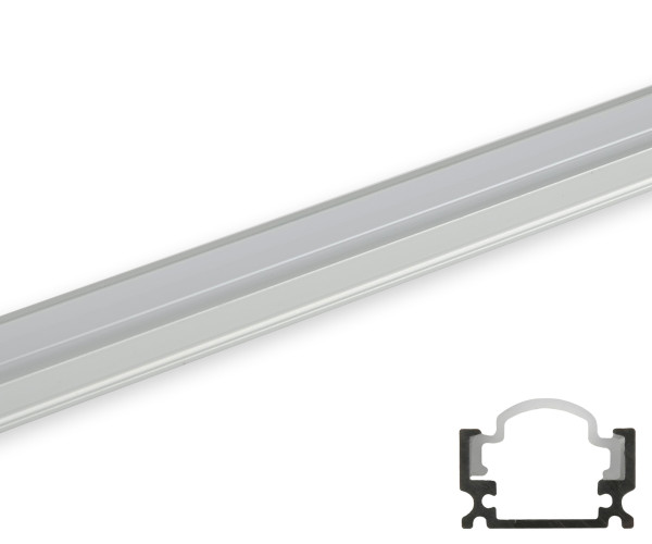V-TAC Aluminum Profile Narrow Round Cap Matt