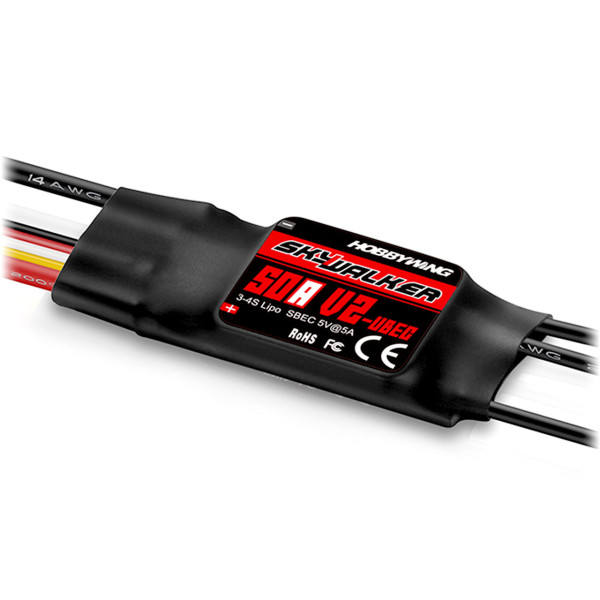 Hobbywing Skywalker V2 50A 3-4s, 5A BEC