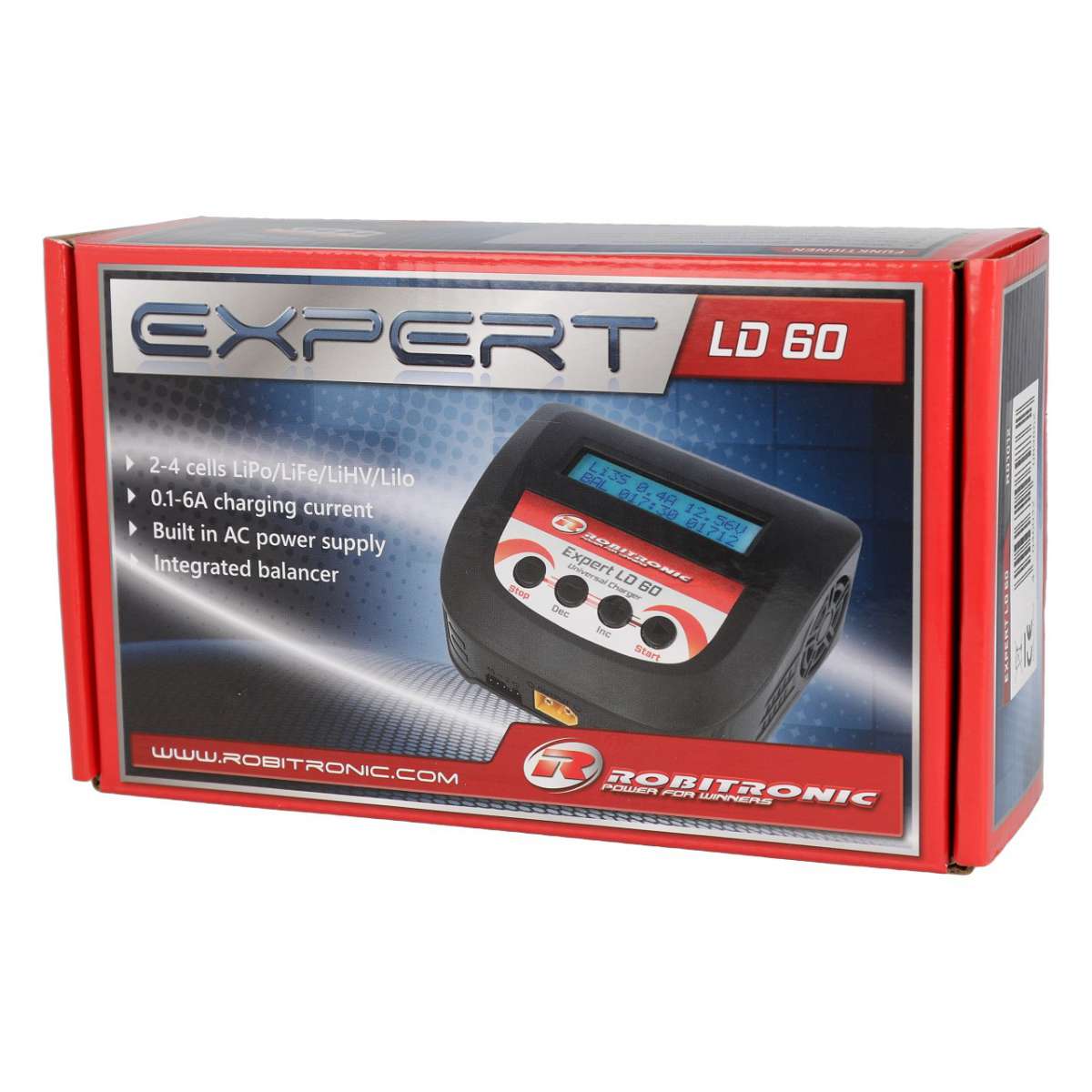 Robitronic Expert LD 60 Ladegerät - Hochleistungsakku-Ladegerät für RC