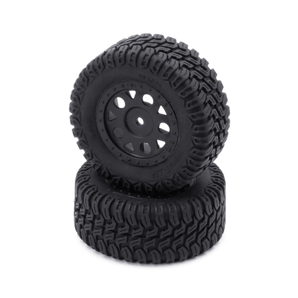 LC Racing SC Tires Set Black 22, 12mm Hex 2pcs