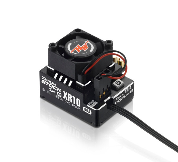 Hobbywing Xerun XR10 Stock Spec Brushless ESC 80A, 1s LiPo, BEC 3A