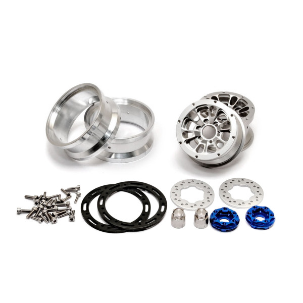 HoBao 1.9" Alu Rim silver Beadlock w. Brake Disc (2pcs.)