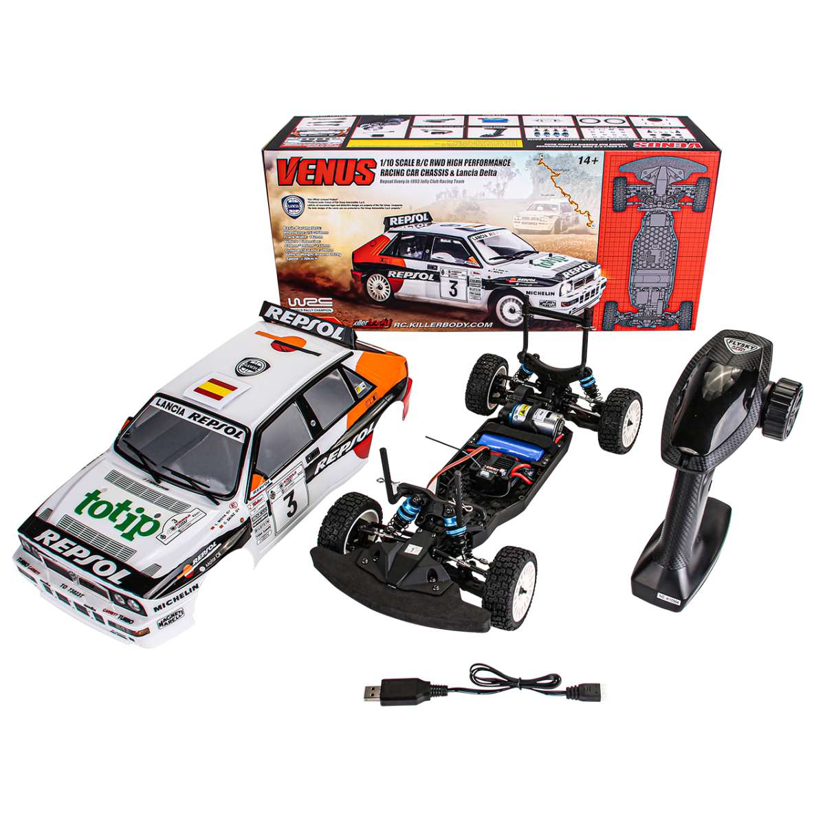 VENUS Lancia Delta Rally 2WD RTR 190mm