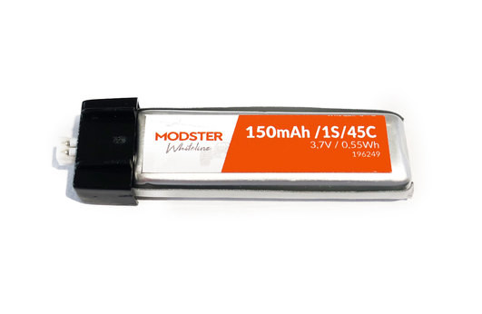Robitronic LiPo Akku 1S 3,7V 150 mAh 45C (Ultra Micro) WhiteLine