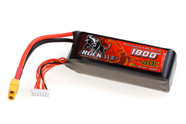 Rockamp LiPo Battery 1800mAh 6S 40C XT60 for Goblyn (35x41x111)