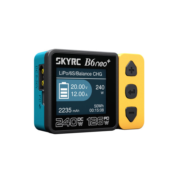 SkyRC B6neo+ Smart Charger yellow/blue LiPo 1-6s 10A 200W