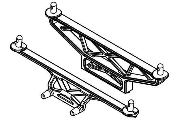 MCD Racing Karosseriehalter Set XS5 Vorne / Hinten