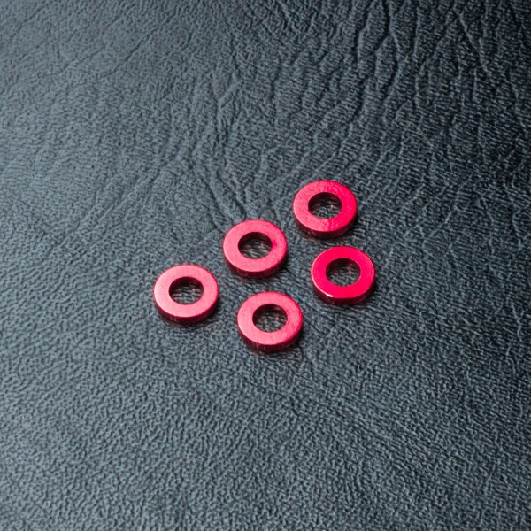 Beilagscheibe Alu 3x5.5x1.0mm rot (5 Stück)