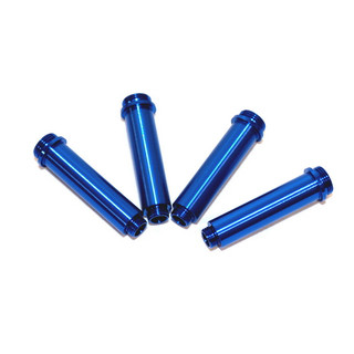 STRC Gefräste Dämpfergehäuse Alu für Axial AX10 (4 Stk.) Blau