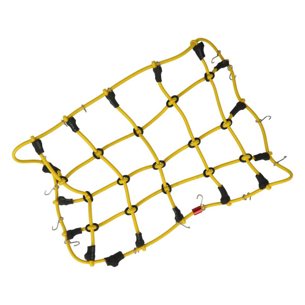 Robitronic Gepäcknetz mit Haken Gelb (190mm x 120mm)