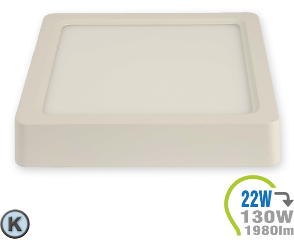 V-TAC LED Aufbauleuchte 22W Eckig Kaltweiß