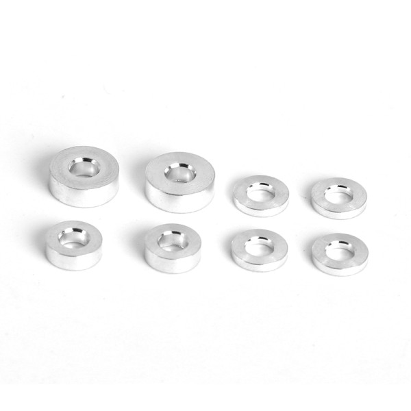 LC Racing Aluminum Washers 3x6x1(4), 3x6x2(2), 3x7.5x2.5(2)
