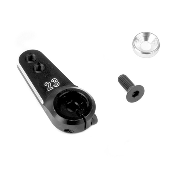 Robitronic Aluminium Servo Arm 23 Zähne (leicht) Schwarz